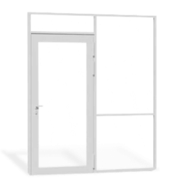 Single Swing Door with Sidelights